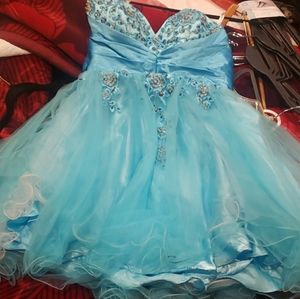 Cinderella short hoco homecoming prom dress 12 cy